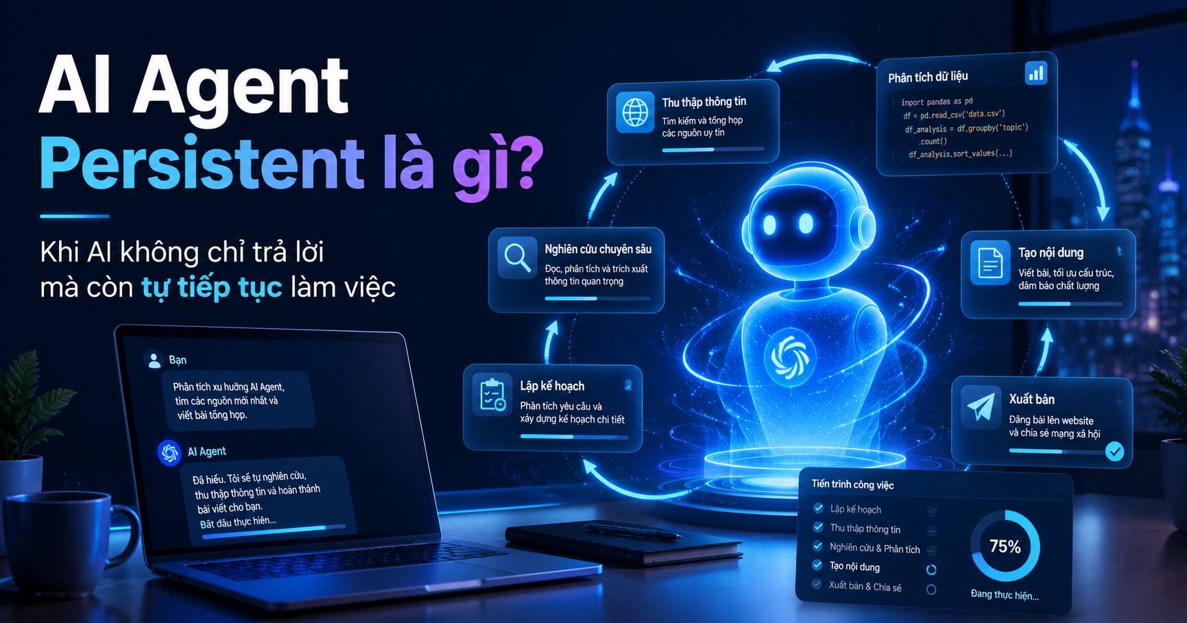 AI Agent hành trình tự động liên tục - Persistent AI Agent tiếp tục làm việc qua nhiều bước